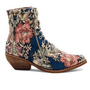 Jeffrey Campbell Elmcroft Booties Blue Tapestry